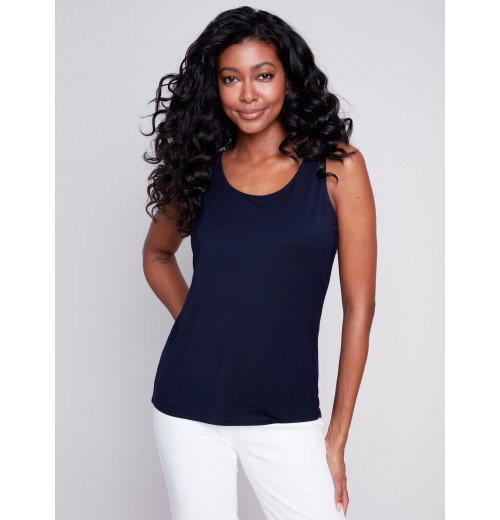 Reversible Bamboo Cami - Navy