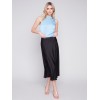 Long Satin Skirt - Black