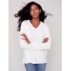 Basic V-Neck Sweater - Ecru