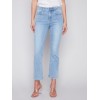 Bootcut Stretch Denim Pants - Light Blue