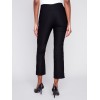 Capri Pants with Hem Slit - Black