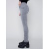 Cuffed Hem Jeans - Soft Gray