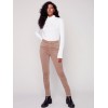 Cuffed Hem Twill Jeans - Truffle