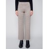 Houndstooth Flare Ponte Pants - Almond