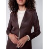 Long Vintage Faux Suede Jacket - Chocolate