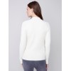 Mock Neck Rib Sweater - Ecru