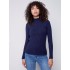 Mock Neck Rib Sweater - Navy