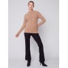 Mock Neck Rib Sweater - Truffle