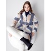 Plaid Bouclé Knit Coat - Snowflake