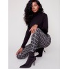 Plaid Pull-On Pants - Black & White