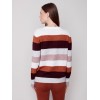 Plush Striped Sweater - Powder