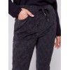 Printed Corduroy Crinkle Jogger Pants - Port