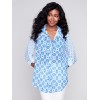 Printed Crinkle Georgette Blouse - Geo