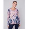 Printed V-Neck Sweater - Pastel