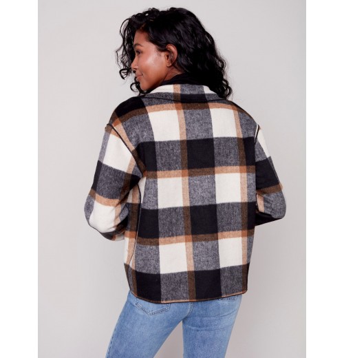 Reversible Plaid Jacket - Truffle