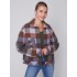 Short Plaid Boiled Wool Jacket - Spruce