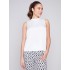 Sleeveless Satin Top - White