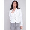 Stretch Denim Jacket - White