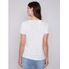 V-Neck Linen T-Shirt - Natural