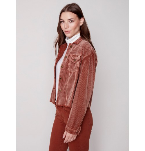 Washed-Out Corduroy Jacket - Cinnamon